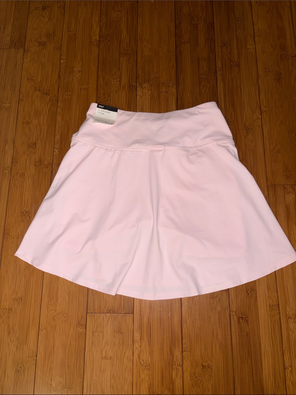 Light Pink Women's Skater Skirt with Comfortable Wide Waistband - Picture 2 of 8